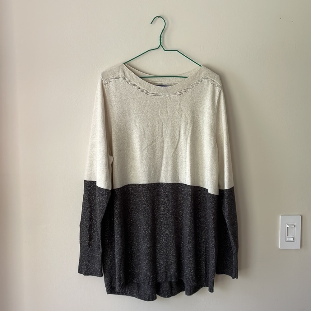 Apt 9 Color Block Sparkly Holiday Sweater Size Xx… - image 2